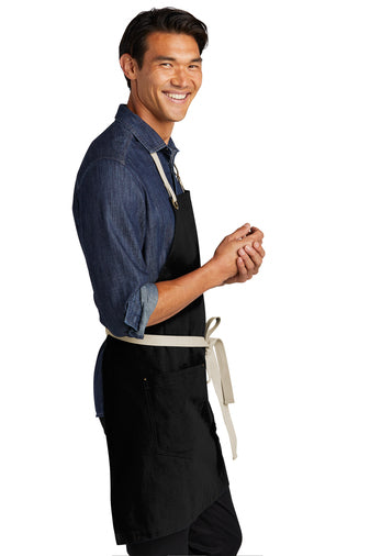 Port Authority® Canvas Full-Length Two-Pocket Apron